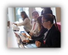 Event registration team at work